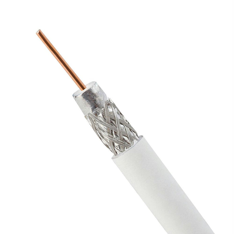 Rg6 Standard Shield Cable - 500 Feet White