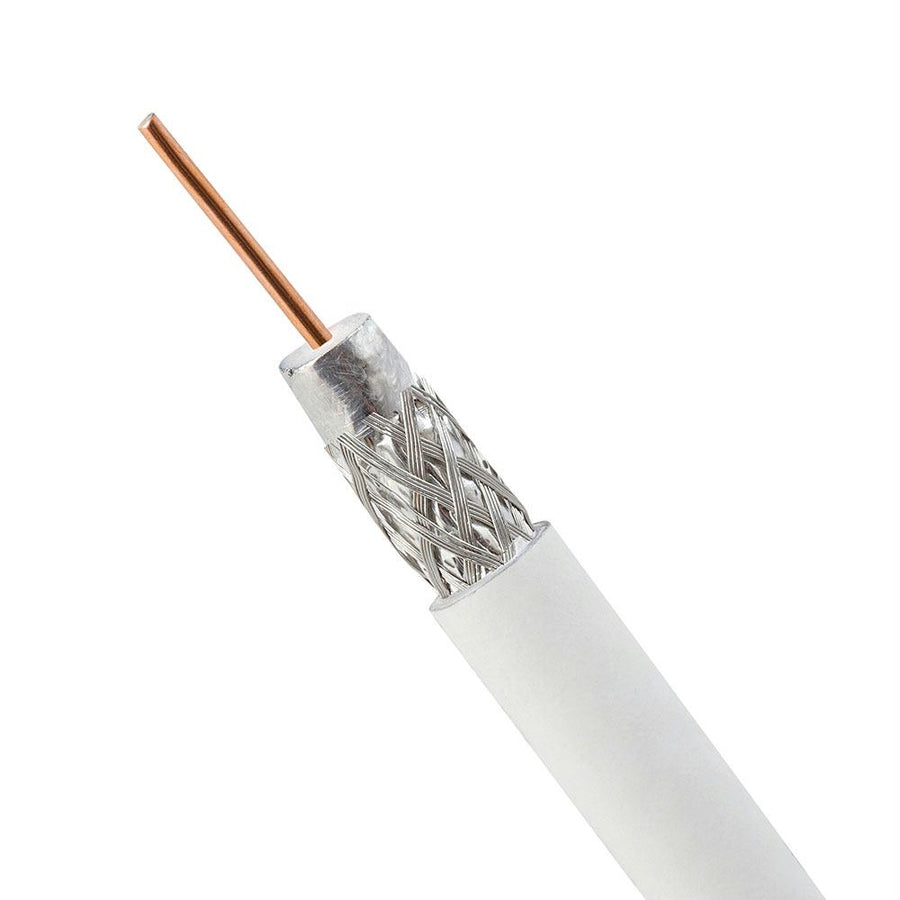 Rg6 Standard Shield Cable - 1000 Feet White