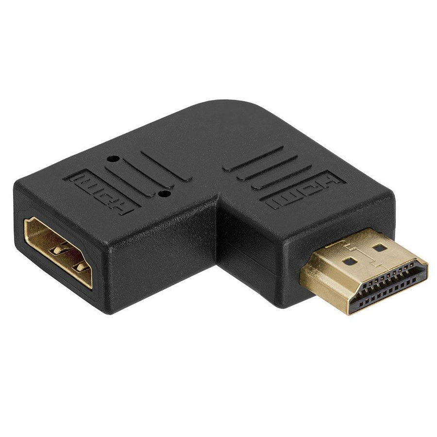 Hdmi Right Angle Port Saver M/f Adapter - Vertical Flat Left 90 Degree