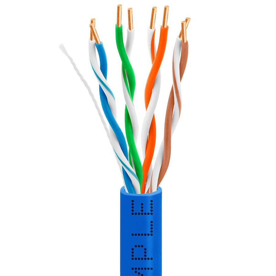 Cmple Cat5e Gigabit Ethernet Cable Network Bulk Unshielded Twisted Pair (utp), Solid 24awg Cmr 350 Mhz, 1000 Feet Blue