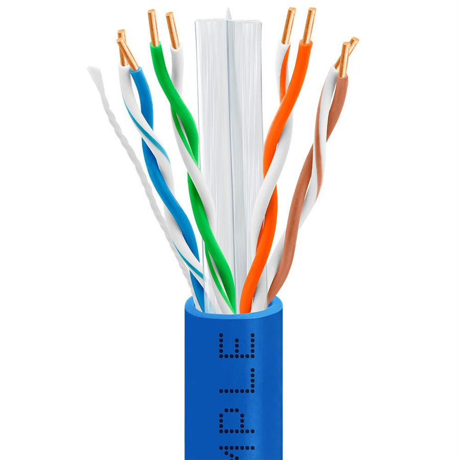 Cmple Cat6 Network (utp), 23awg Bulk Lan Ethernet Cable, Cmr, Support 10 Gbps - 550 Mhz, 1000 Feet, Blue