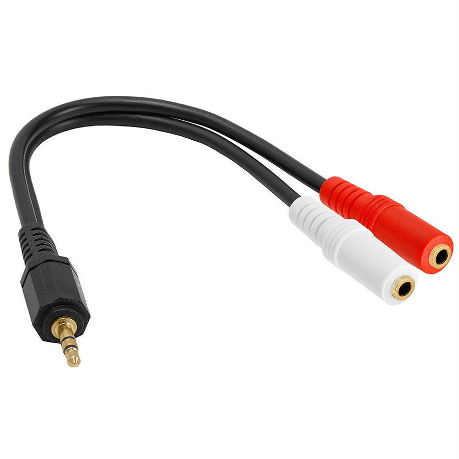 3.5mm Mini Plug Stereo Headphone Splitter Adapter - 6 Inch