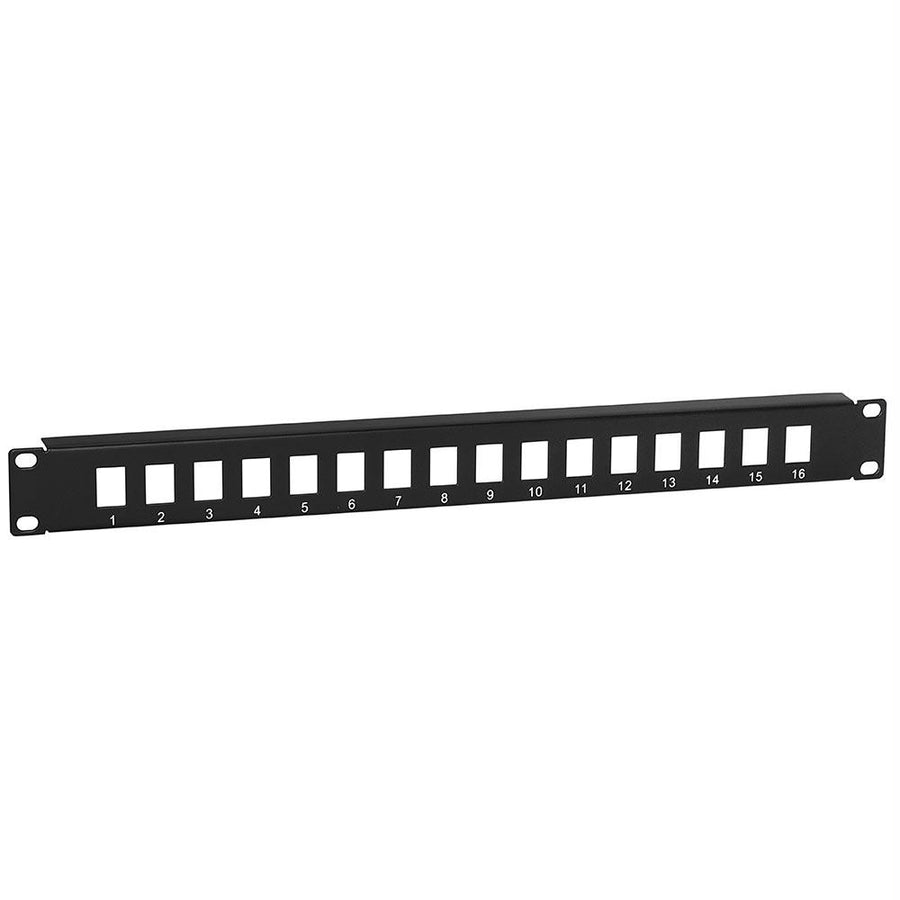 Blank Keystone Patch Panel, 16 Port, 19inch X 1u