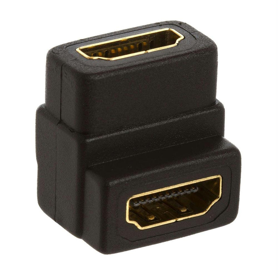 Hdmi To Hdmi Coupler Female - 90 Degree Gold Plated