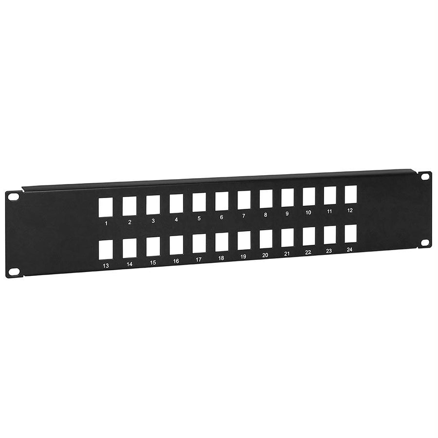 Blank Keystone Patch Panel, 24 Port, 19inch X 2u