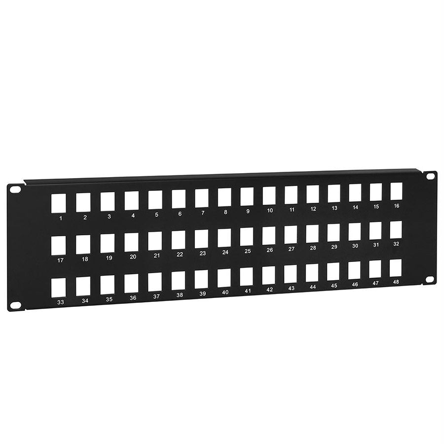 Blank Keystone Patch Panel, 48 Port, 19inch X 3u