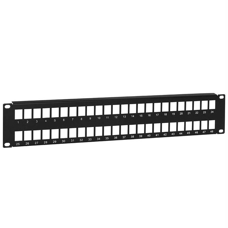 Blank Keystone Patch Panel, 48 Port, 19inch X 2u