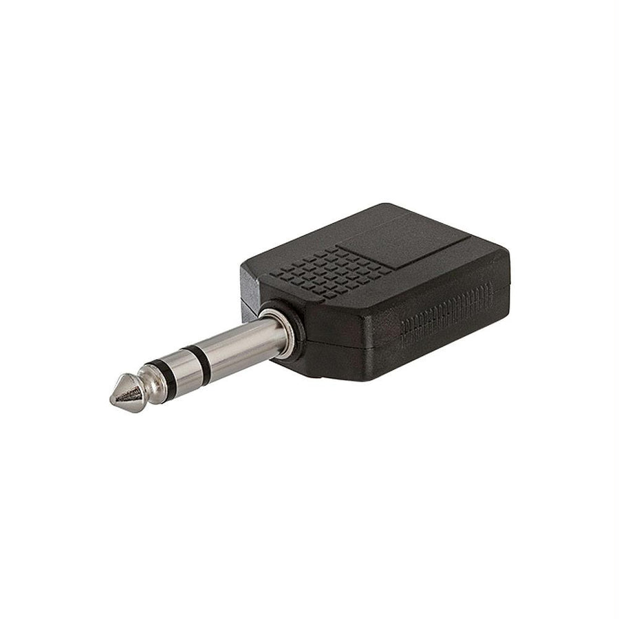 6.35mm Stereo Plug To 2x6.35mm Stereo Jack Adapter