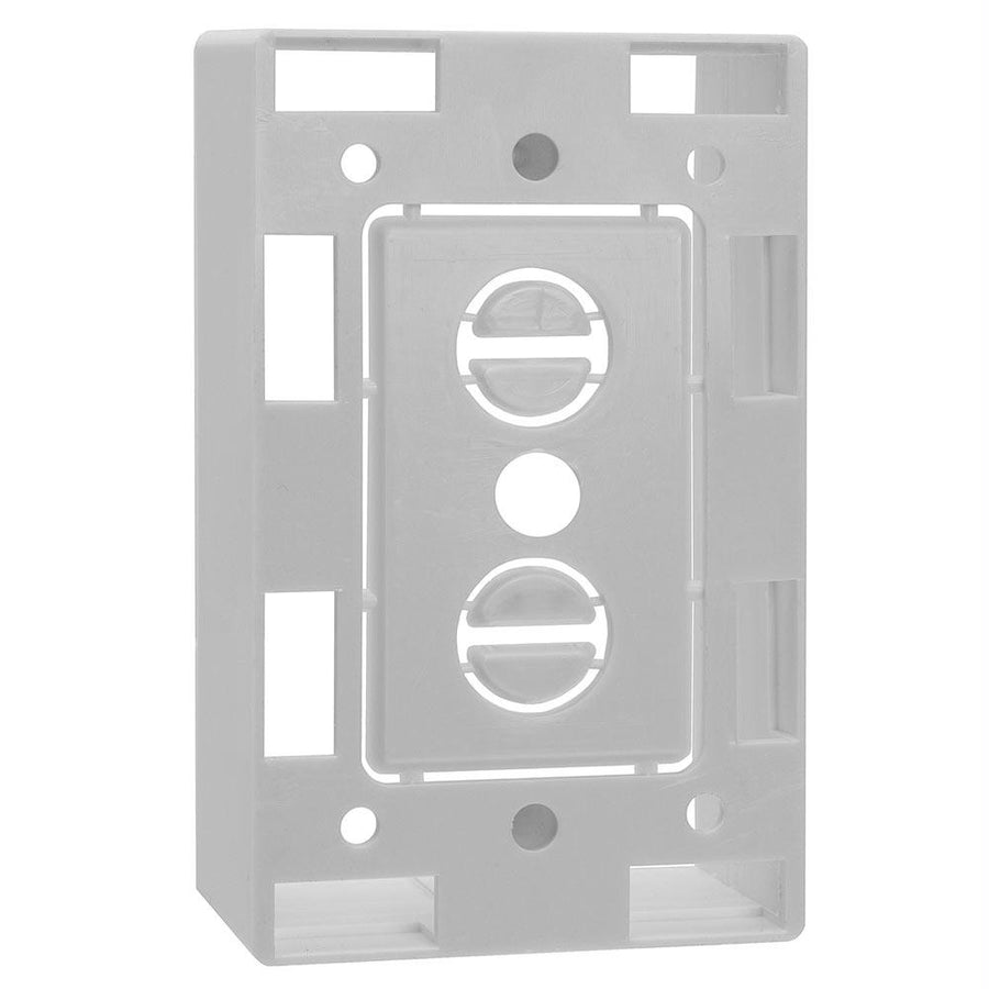 Surface Mount Junction Box For Single-gang Wall Plates - White