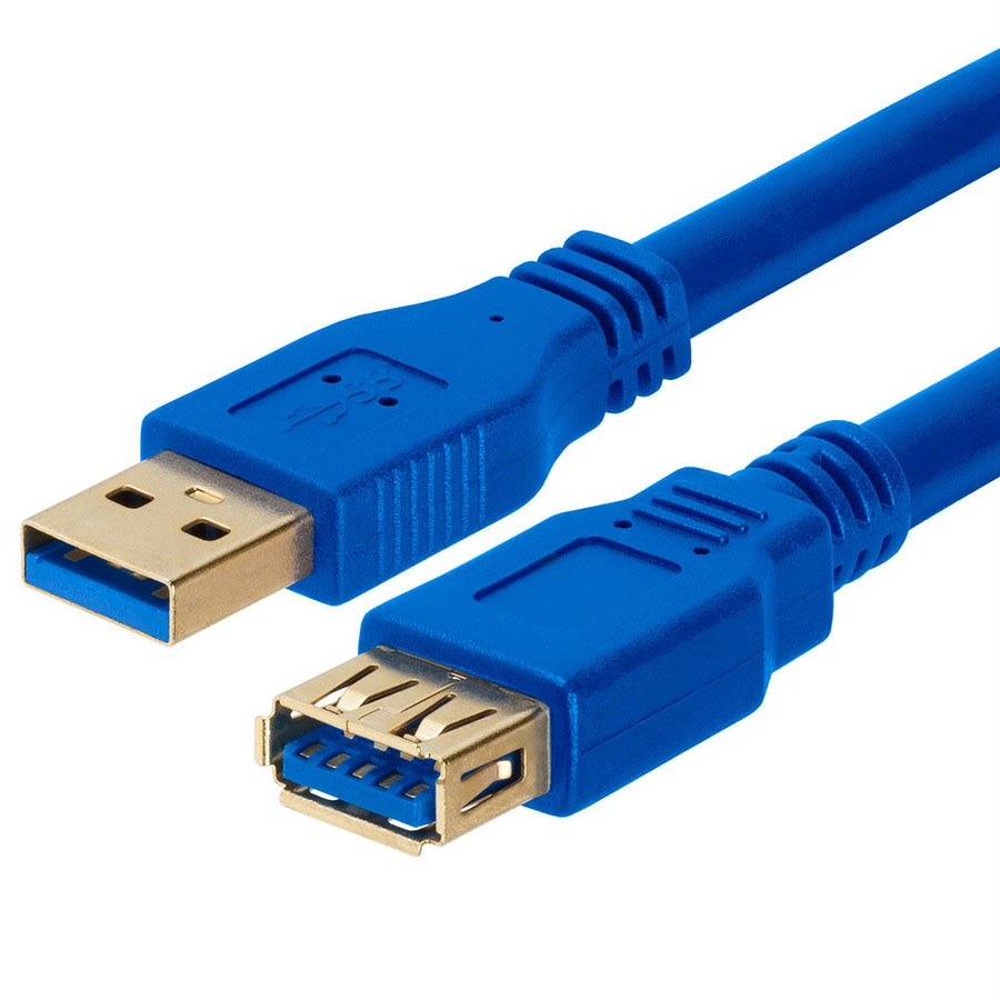 Usb 3.0 A Male To A Female Extension Cable Gold-plated - 10 Feet