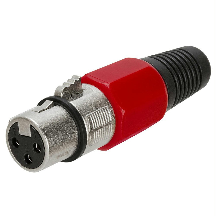 3p Xlr Female Microphone Connector – Red/black