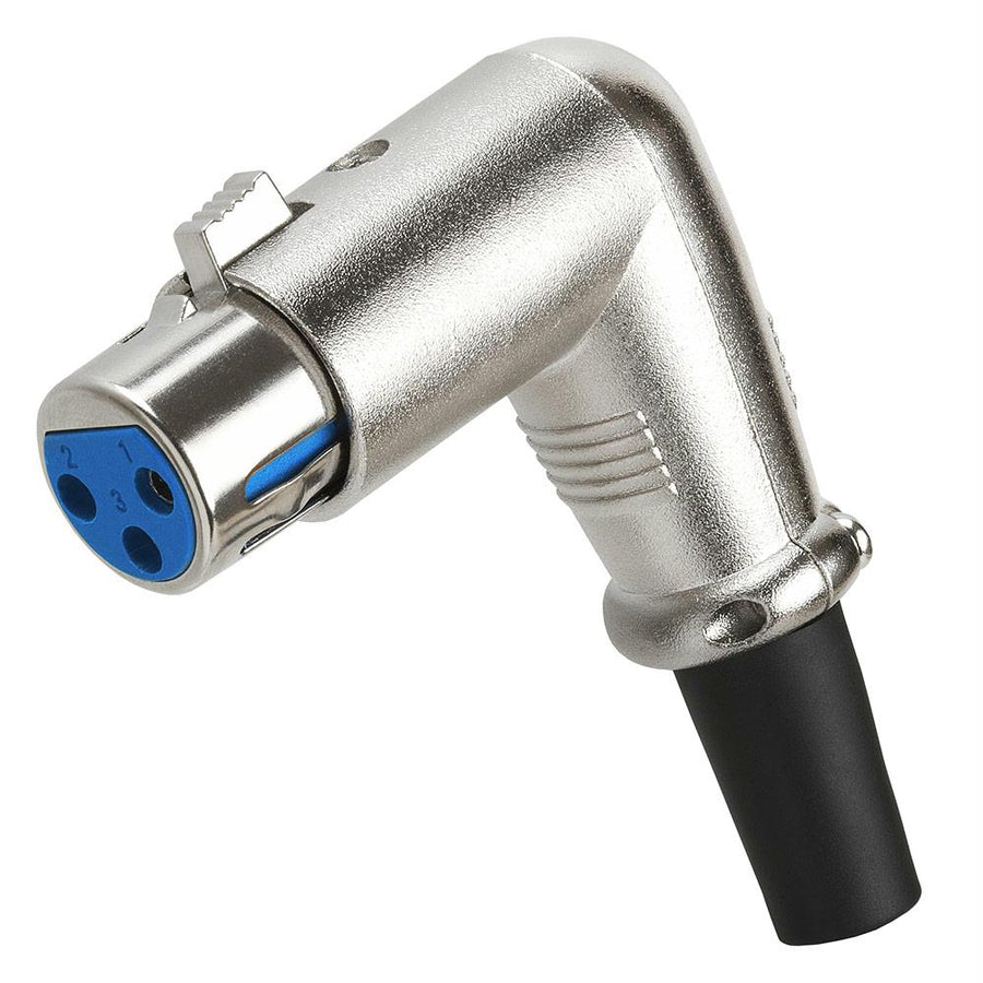 3p Xlr Female Right Angle Microphone Connector