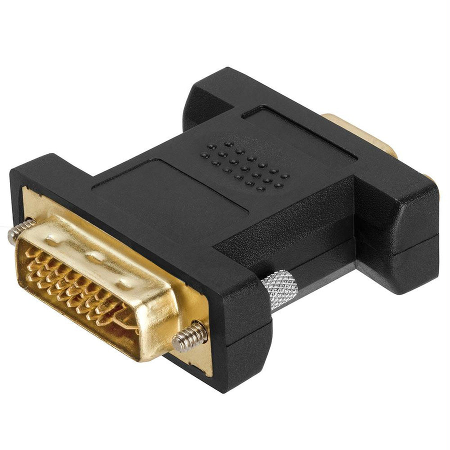 Dvi-i Dual Link Male To Vga Female Adapter Gold