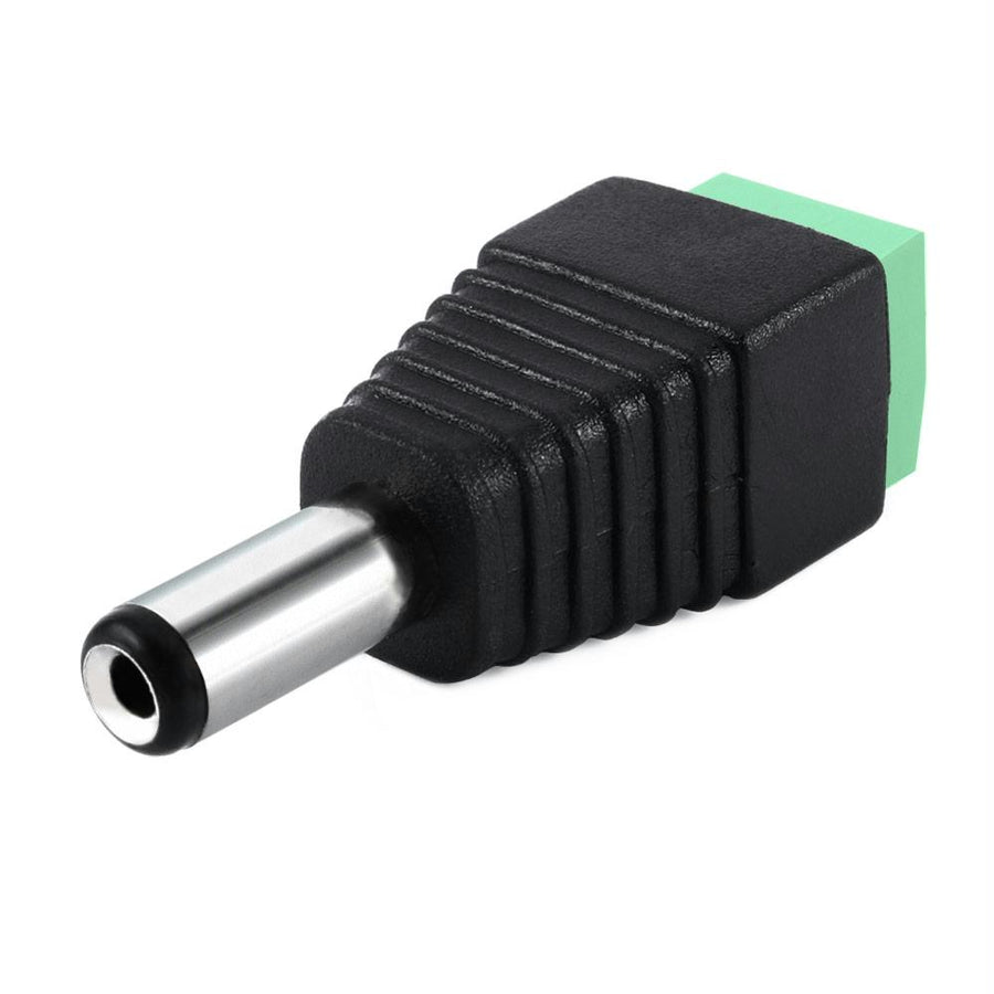 Male 2.1x5.5mm Dc Power Plug Jack Adapter Connector For Cctv