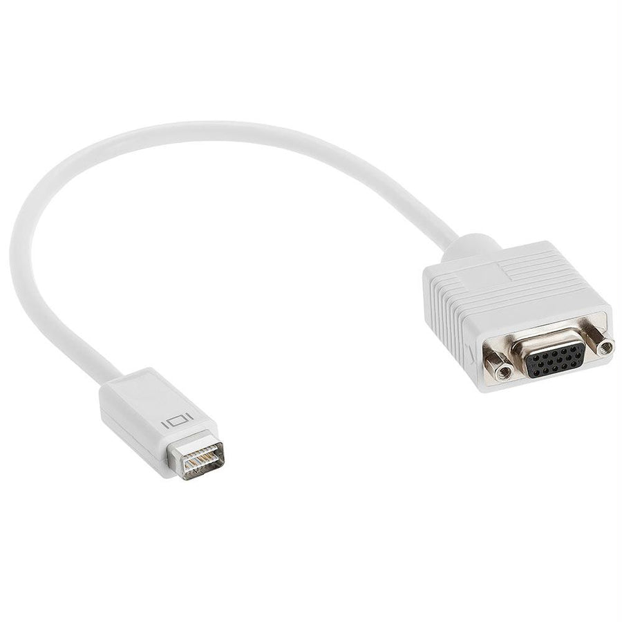 Cmple - Mini Dvi To Vga Converter, Mini-dvi Male To Vga Female Video Cable Adapter (white) - 6 Inches