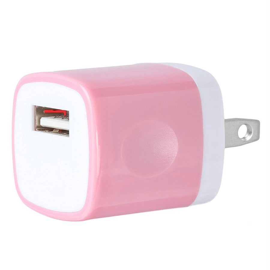 Usb Home Wall Charger Travel Adapter For Ios And Android Mobile Devices, Rose