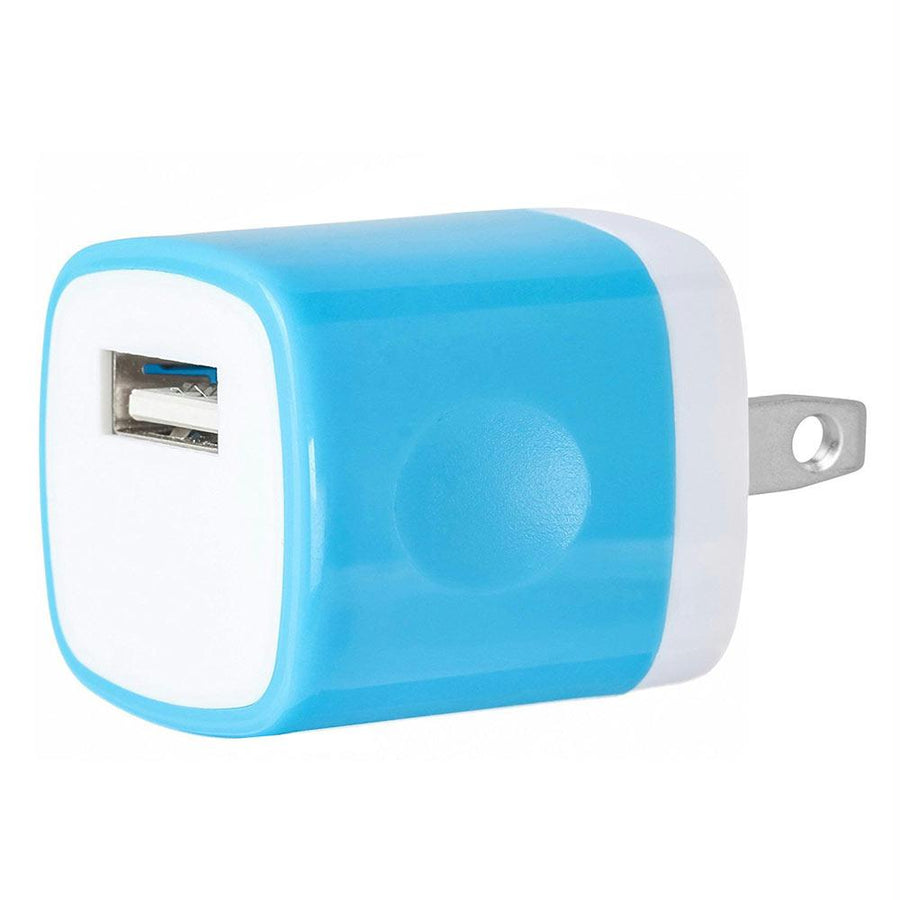 Usb Home Wall Charger Travel Adapter For Ios And Android Mobile Devices, Blue