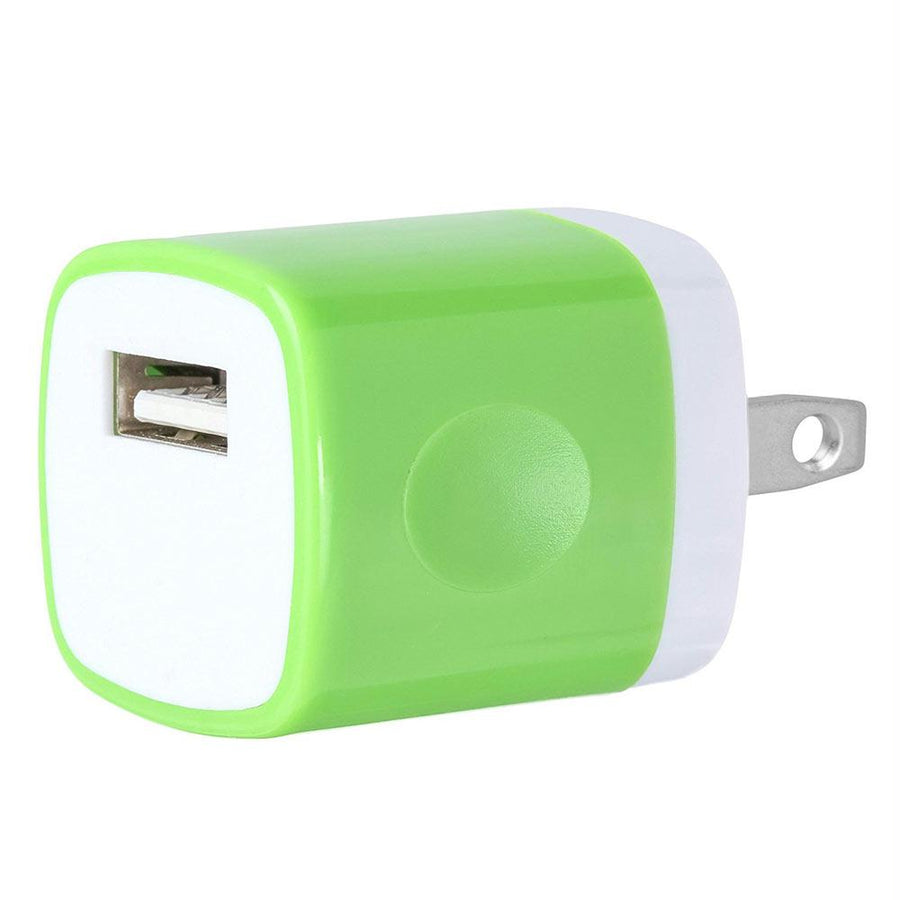 Usb Home Wall Charger Travel Adapter For Ios And Android Mobile Devices, Green