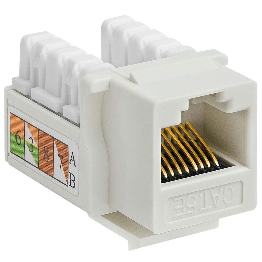 Cat5e Punch Down Keystone Jack - White