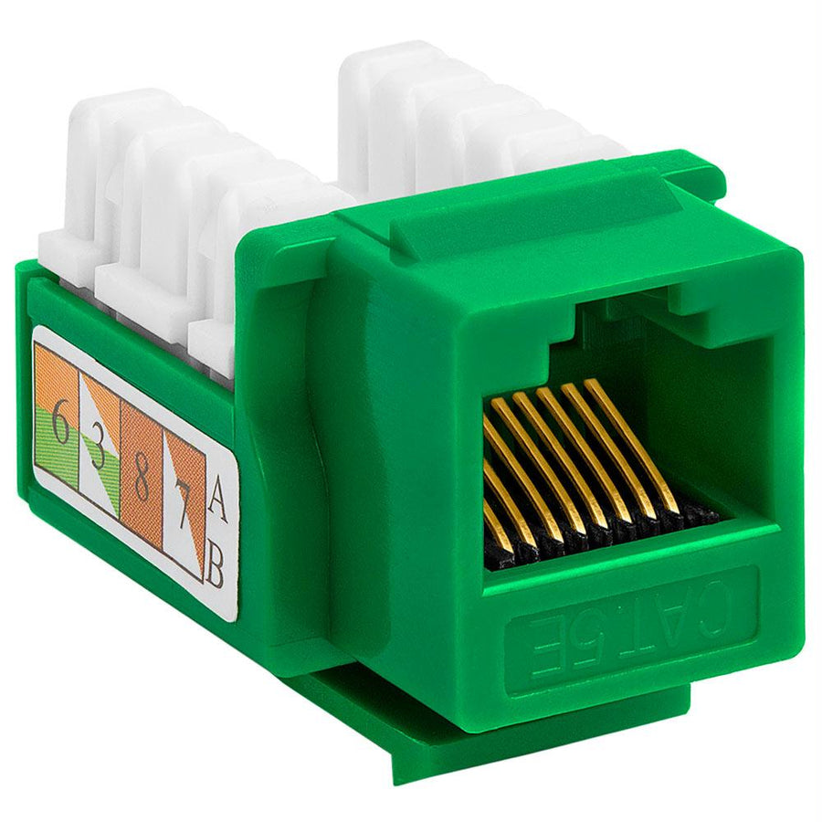 Cat5e Punch Down Keystone Jack - Green