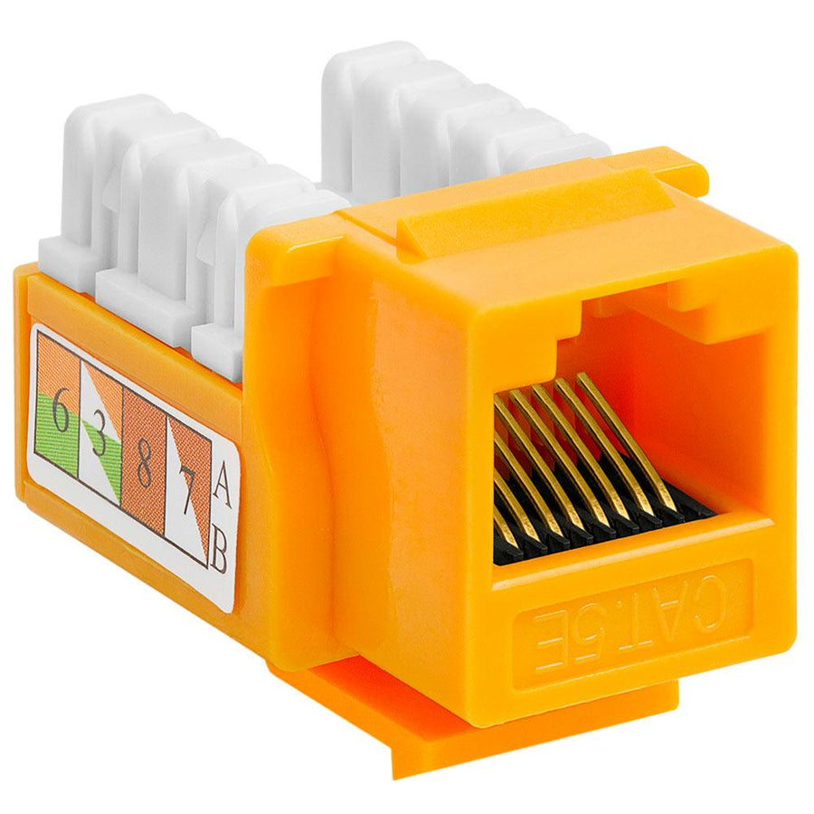 Cat5e Punch Down Keystone Jack - Yellow