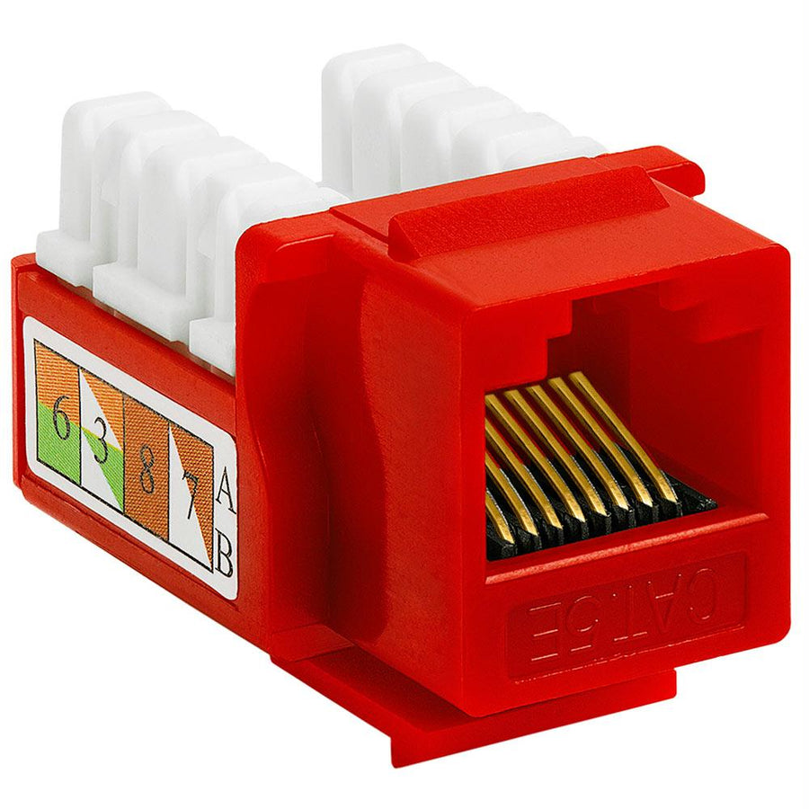 Cat5e Punch Down Keystone Jack - Red