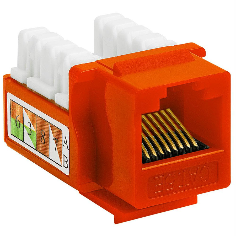 Cat5e Punch Down Keystone Jack - Orange