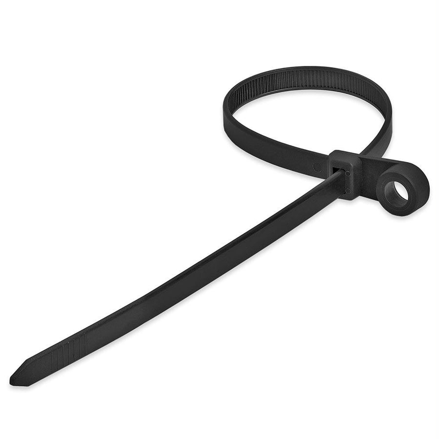 14inch 120-lbs Mountable Head Cable Tie Pack Of 100 - Black