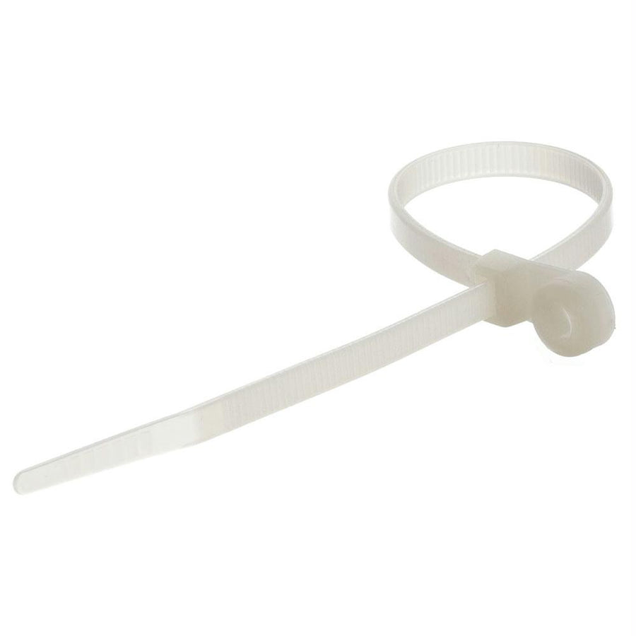 8inch 40-lbs Mountable Head Cable Tie, Pack Of 100 - White