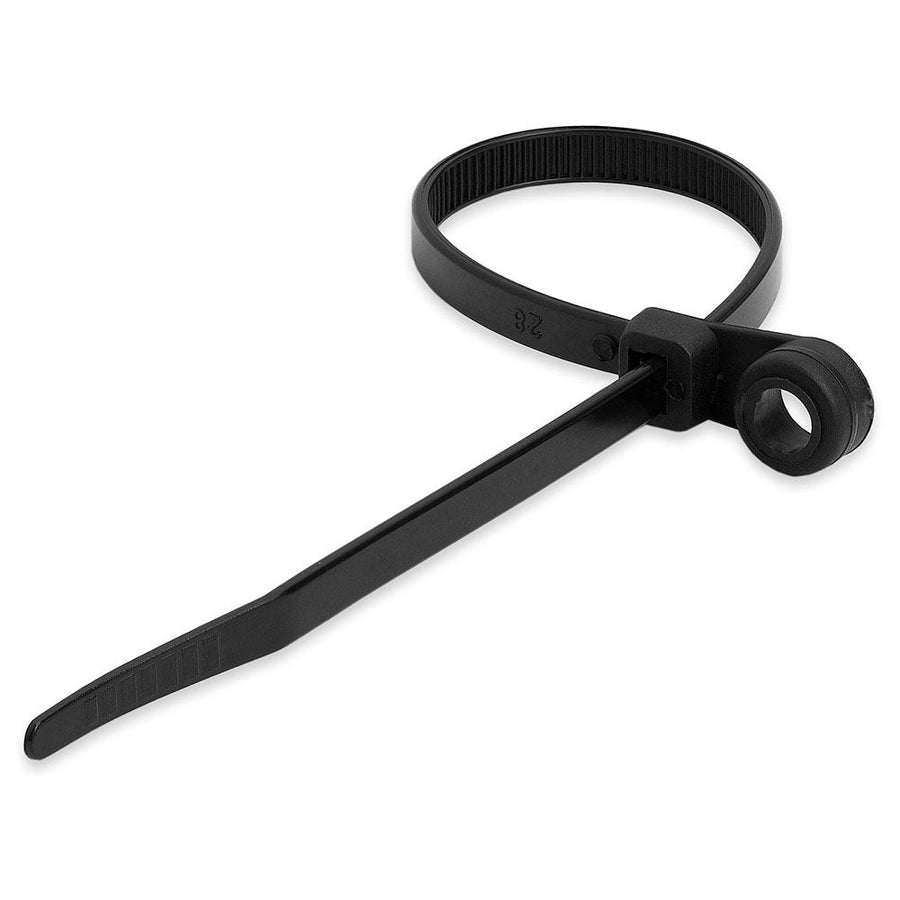 8inch 40-lbs Mountable Head Cable Tie, Pack Of 100 - Black