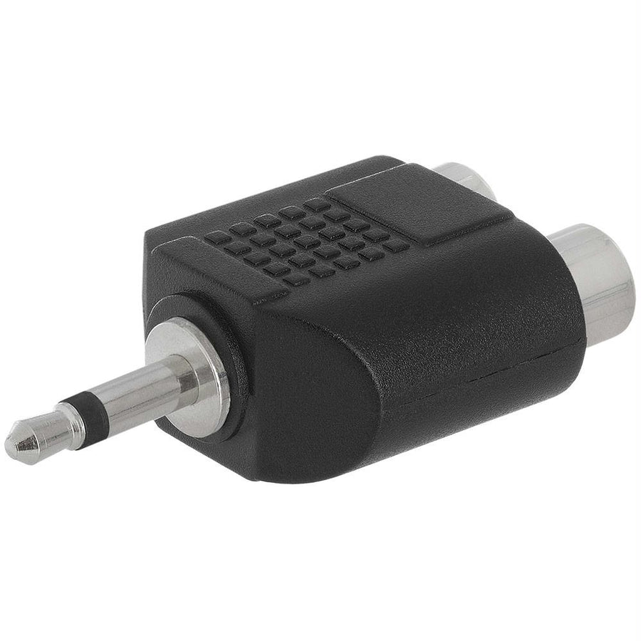 3.5mm Mono Plug To 2xrca Jack Adapter - Straight