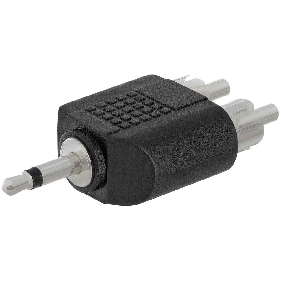 3.5mm Mono Plug To 2xrca Plug Adapter - Straight