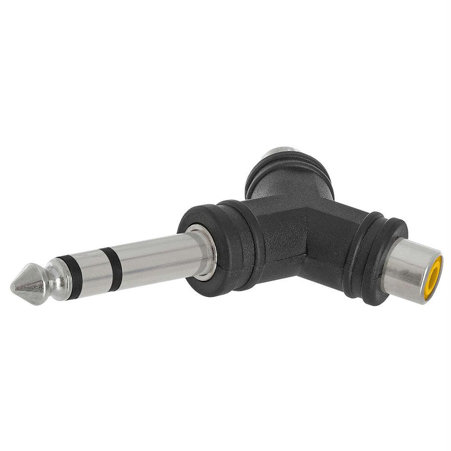 6.35mm Stereo Plug To 2xrca Jack Adapter - Triangular