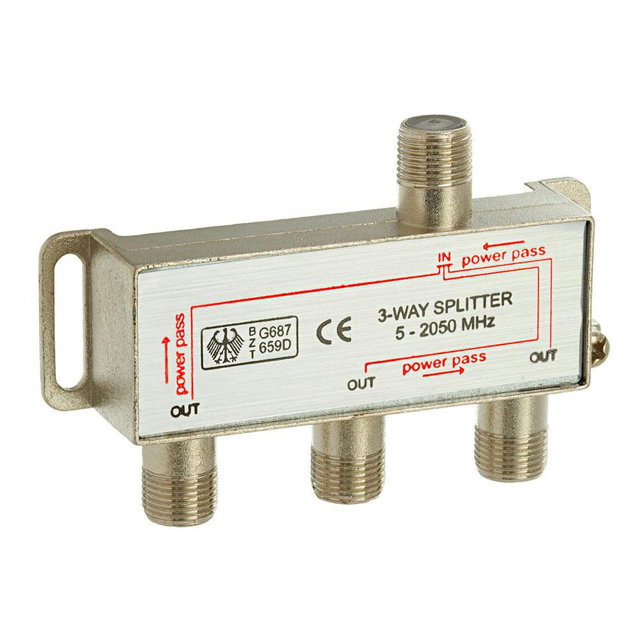 3-way Splitter 5-2050mhz F-type