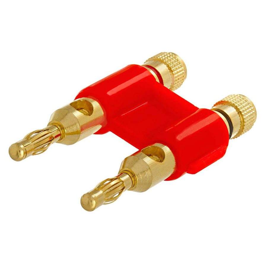 Dual High-quality Speaker Banana Plugs - Red