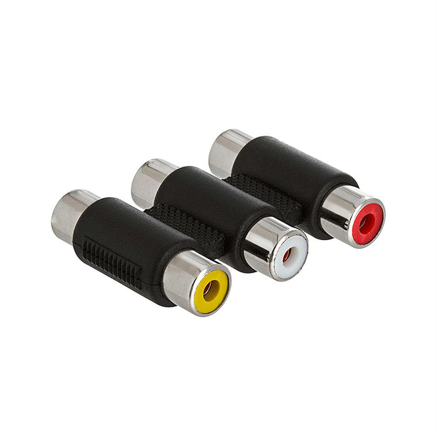 3-rca Jacks To 3-rca Jacks Coupler - White, Red, Yellow