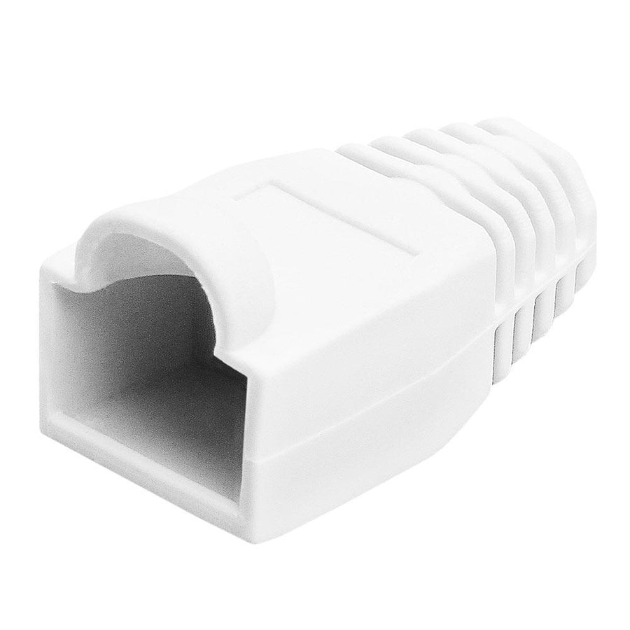 Rj45 Color Coded Strain Relief Boots 50pcs - White