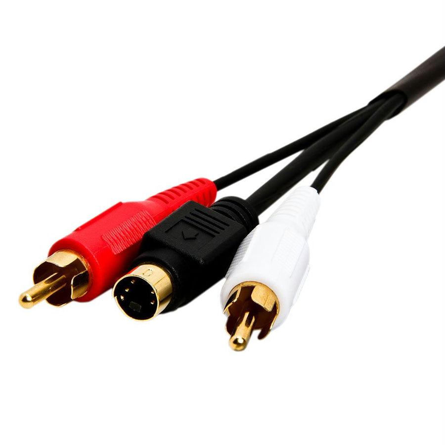 S-video & Two Rca Audio Cables Combo, Gold Plated – 75 Feet