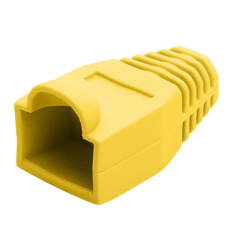 Rj45 Color Coded Strain Relief Boots 50pcs - Yellow