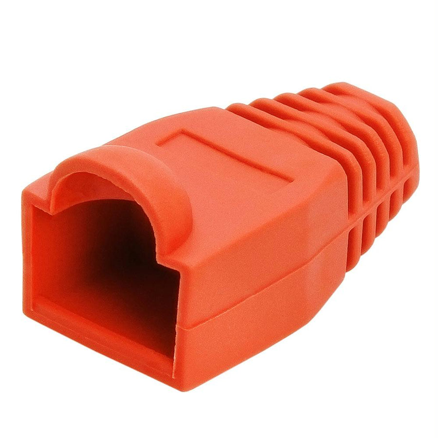 Rj45 Color Coded Strain Relief Boots 50pcs - Red