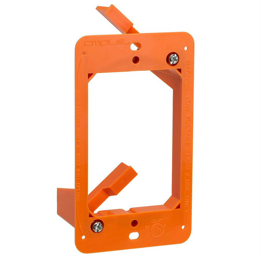 Low Voltage 1 Gang Bracket Mount Single Multipurpose Drywall Mounting Wall Plate