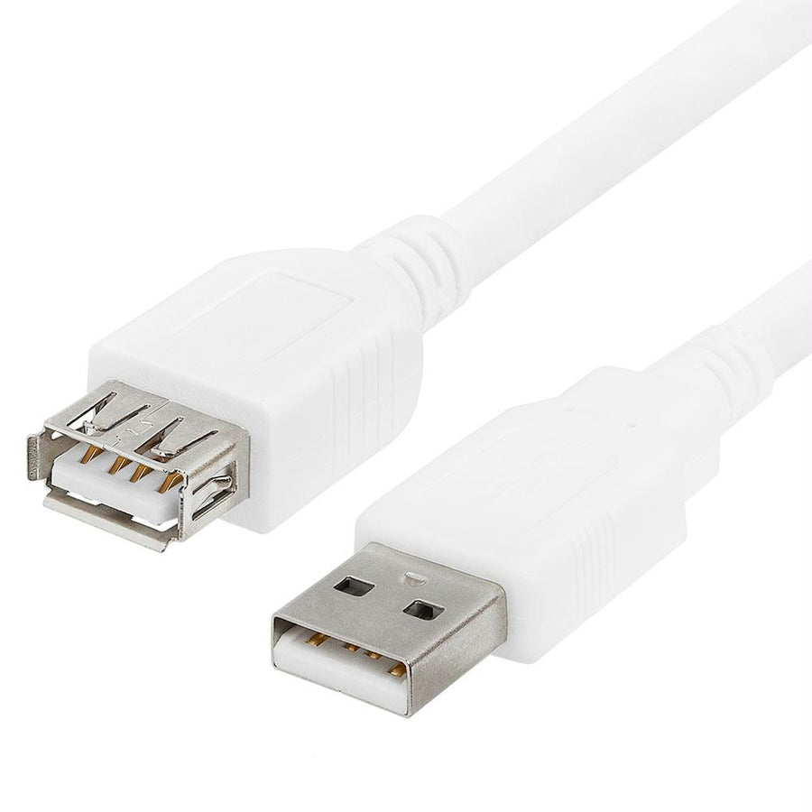 Cmple - High Speed Usb To Usb Extension Cable - Flexible Extender Cord - A Male To A Female Adapter Cable - Usb 2.0 Extension Cable - 6 Feet White