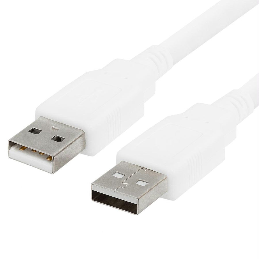 Cmple Usb 2.0 Male To Male Cable High-speed Usb 2.0 A To A Extension Cable For Data Transfer – 6 Feet, White