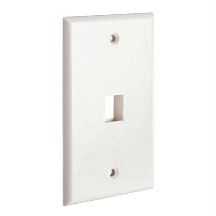 Keystone Jack Wall Plate With One Hole Standard Keystone - White