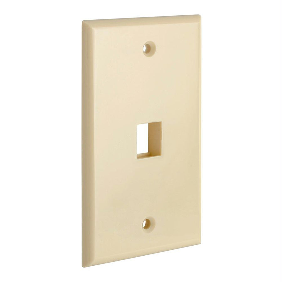 Keystone Jack Wall Plate With One Hole Standard Keystone - Ivory