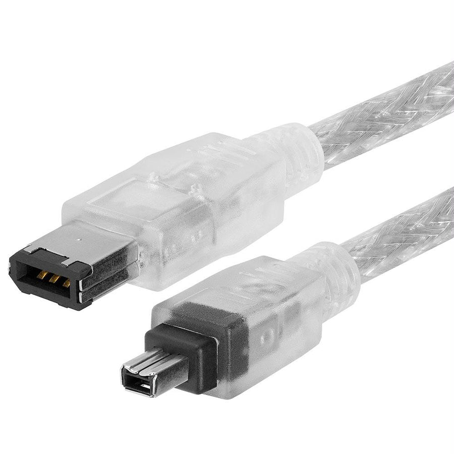 Ieee-1394 Firewire/ilink Dv 6 Pin Male To 4 Pin Male Cable - 3 Feet Clear