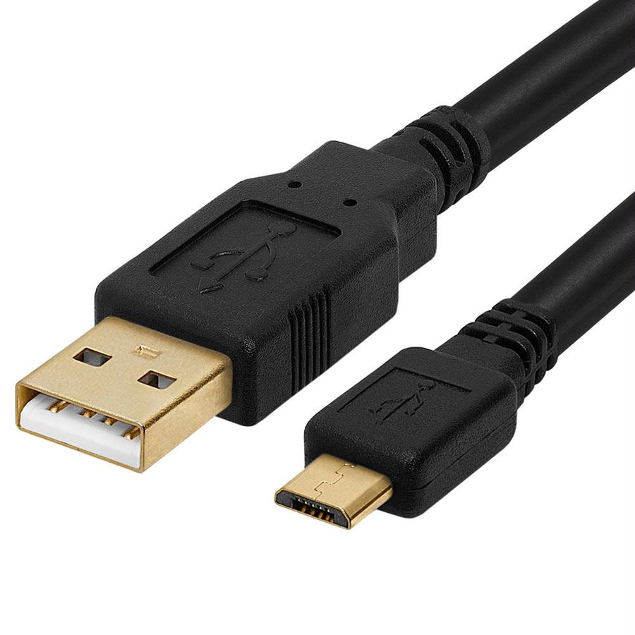 Cmple - 1.5ft Micro Usb Cable Android Charger, High Speed Usb To Micro Usb Cable, Usb 2.0 A Male To Micro B Male, Gold-plated Usb Charging Cable For Samsung, Htc, Tablet And More - 1.5 Feet Black