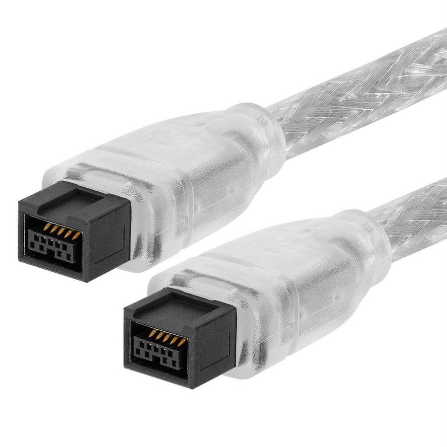 Firewire 800 Beta 9 Pin To 9 Pin Male To Male Cable 3 Feet Clear