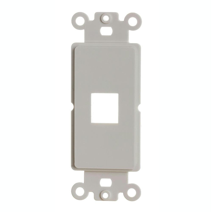 White Decora Style Keystone Insert - 1 Port