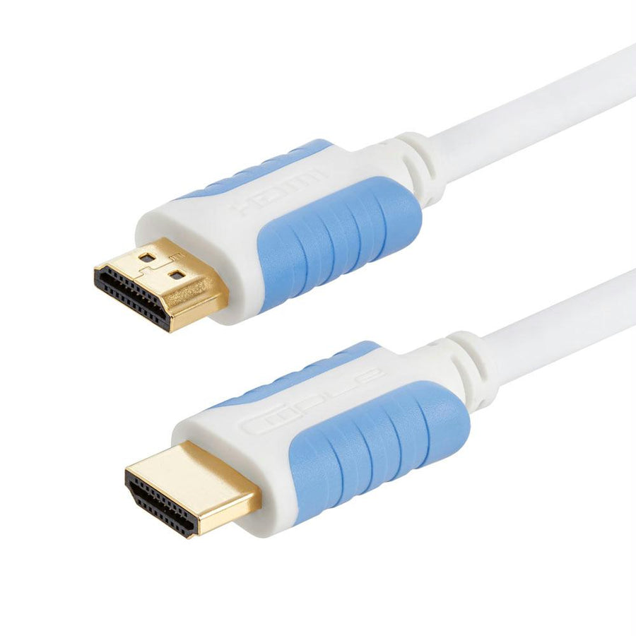 Cmple - 4k Gold Plated Ultra High Speed Hdmi Cable - Hdtv Cable With 3d Hdr & Ethernet - 10 Feet, White